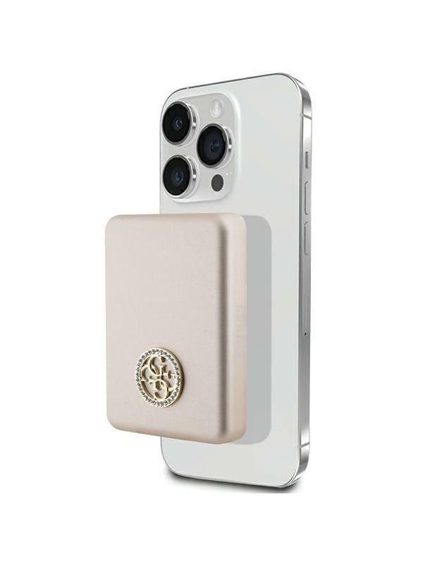 GUESS MagSafe 4G Strassed Metal Logo induction power bank 5W 3000mAh - gold - 3000 mAh