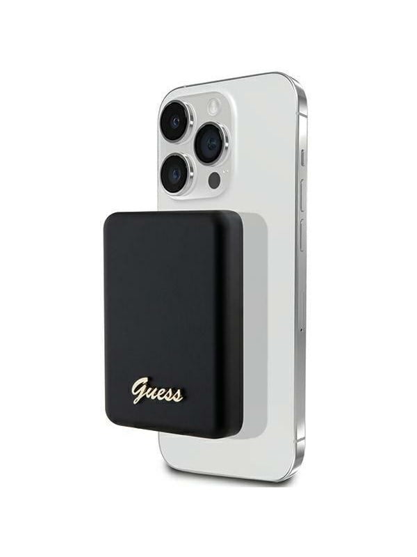 GUESS MagSafe Metal Script Logo induction power bank 5W 3000mAh - black - 3000 mAh