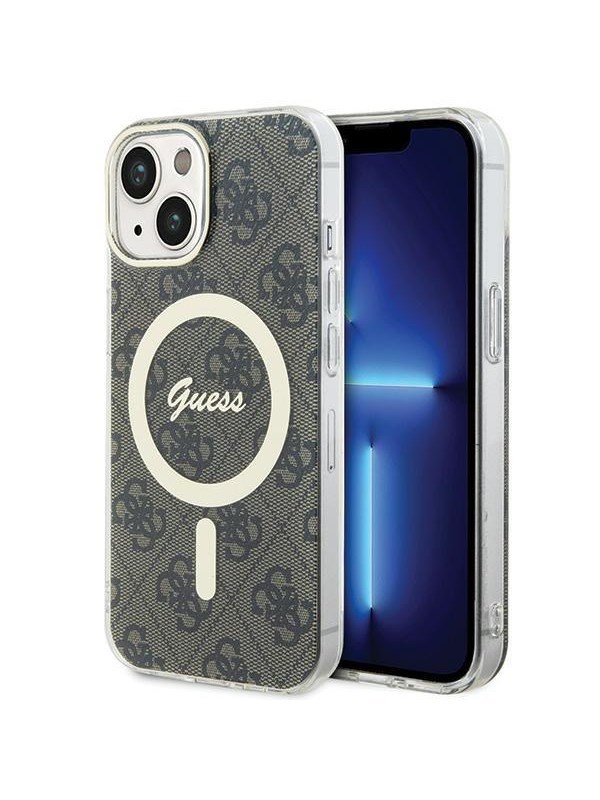 GUESS IML 4G MagSafe case for iPhone 15 - brown