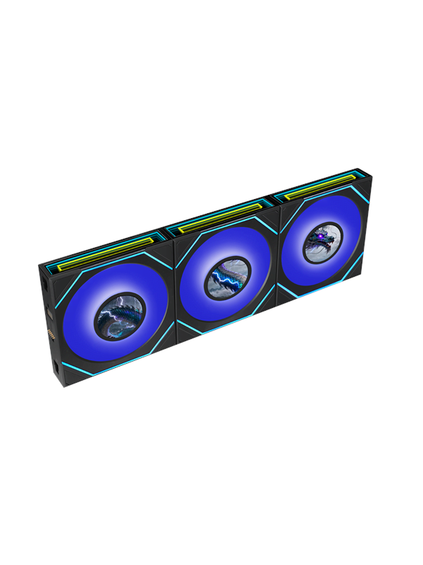 Lian Li UNI FAN SLINF LCD FLEX 120 Reversed (3-pack) - Chassi fläkt - 120mm - Svart med RGB LED - 31 dBA