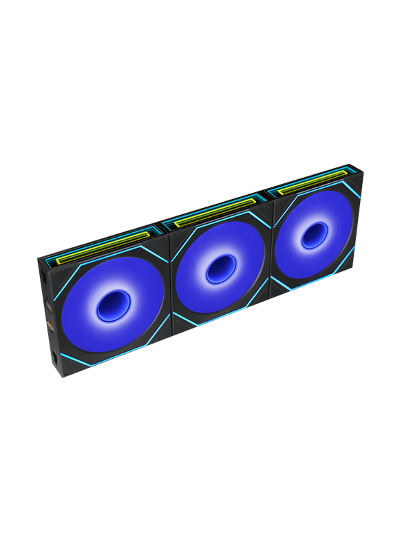 Lian Li UNI FAN SLINF FLEX 120 Reversed (3-pack) with controller - Chassi fläkt - 120mm - Svart med RGB LED - 31 dBA
