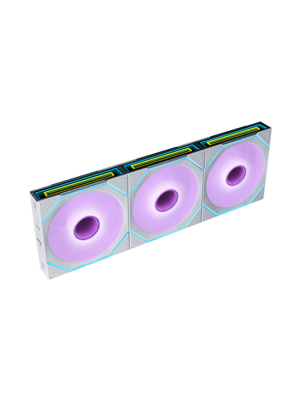 Lian Li UNI FAN SLINF FLEX 120 Reversed (3-pack) with controller - Chassi fläkt - 120mm - Vit med RGB LED - 31 dBA