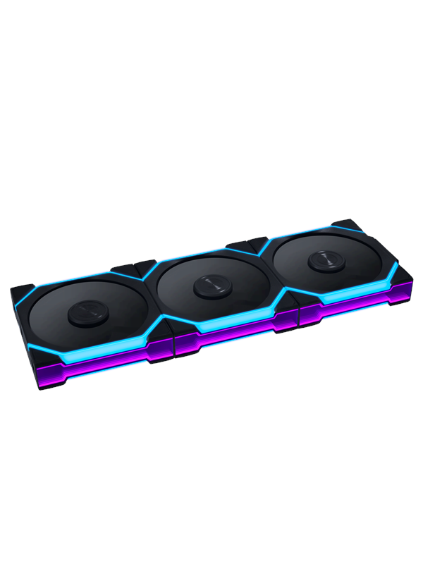 Lian Li UNI FAN SL FLEX 120 (3-pack) with controller - Chassi fläkt - 120mm - Svart med RGB LED - 29 dBA