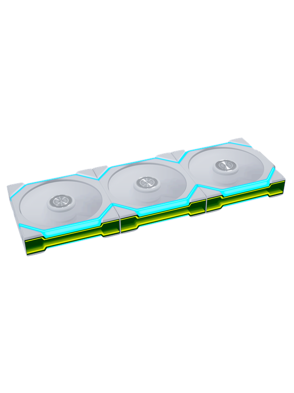 Lian Li UNI FAN SL FLEX 120 (3-pack) with controller - Chassi fläkt - 120mm - Vit med RGB LED - 29 dBA