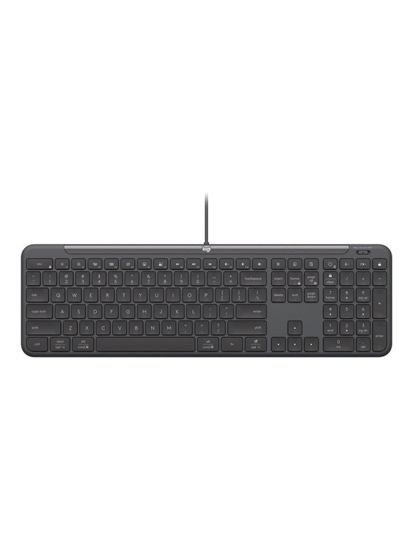 Logitech Signature Slim Wired K620 for Business - Tangentbord - Engelska (UK) - Grå