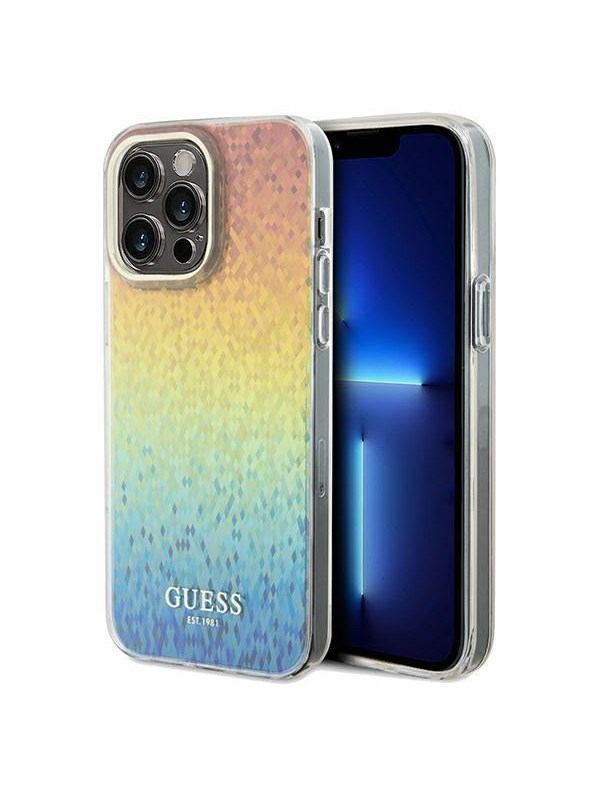 GUESS IML Faceted Mirror Disco Iridescent case for iPhone 13 Pro Max - multicolored