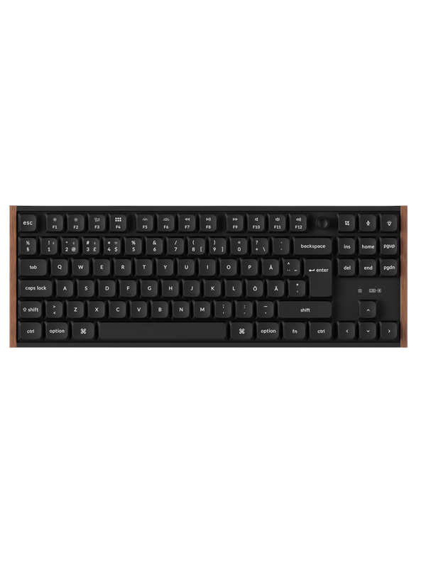 Keychron K1 Ultra SE 80% 8K Keychron Milk POM Red - Gaming Keyboard - Utan numpad - Nordisk - Svart