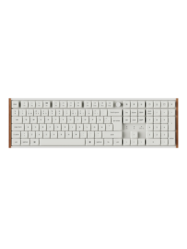 Keychron K5 Ultra SE 100% 8K Keychron Milk POM Red - Gaming Tangentbord - Nordisk - Vit