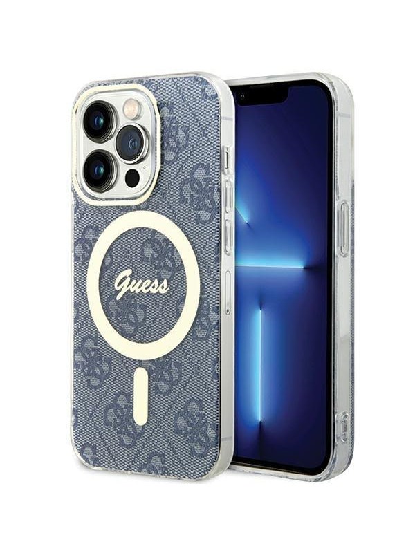 GUESS IML 4G MagSafe case for iPhone 15 Pro - blue