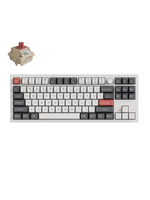 Keychron Q3 Ultra - Wireless Mechanical Keyboard - Gaming Keyboard - Utan numpad - ANSI - Vit