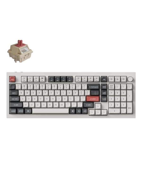 Keychron Q5 Ultra 8K - Wireless Mechanical Keyboar - Gaming Tangentbord - ANSI - Vit