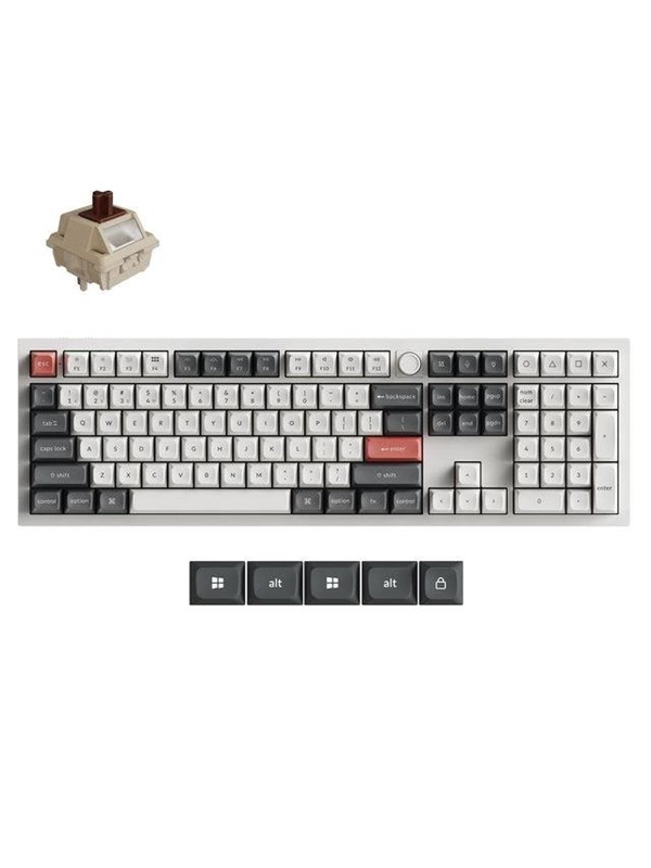 Keychron Q6 Ultra - keyboard - 100% full size - white Input Device - Gaming Tangentbord - ANSI - Vit
