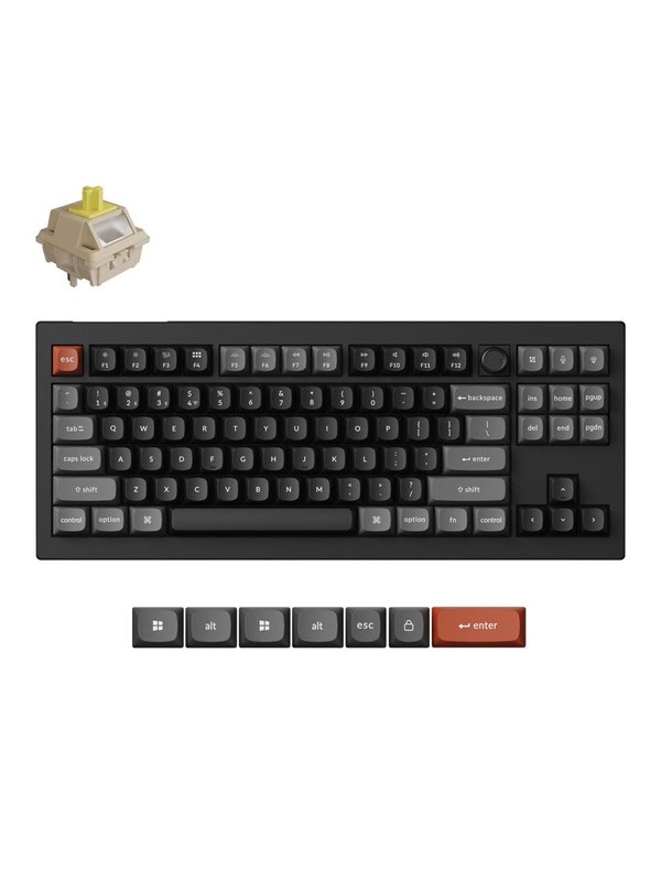 Keychron V3 Ultra 8K keyboard - Gaming Keyboard - Utan numpad - ANSI - Svart