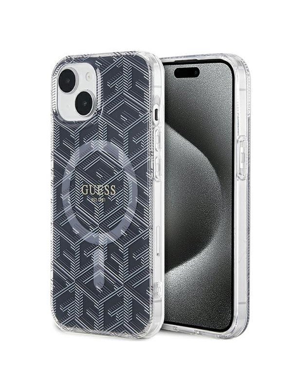 GUESS IML GCube MagSafe case for iPhone 15 / 14 / 13 - black