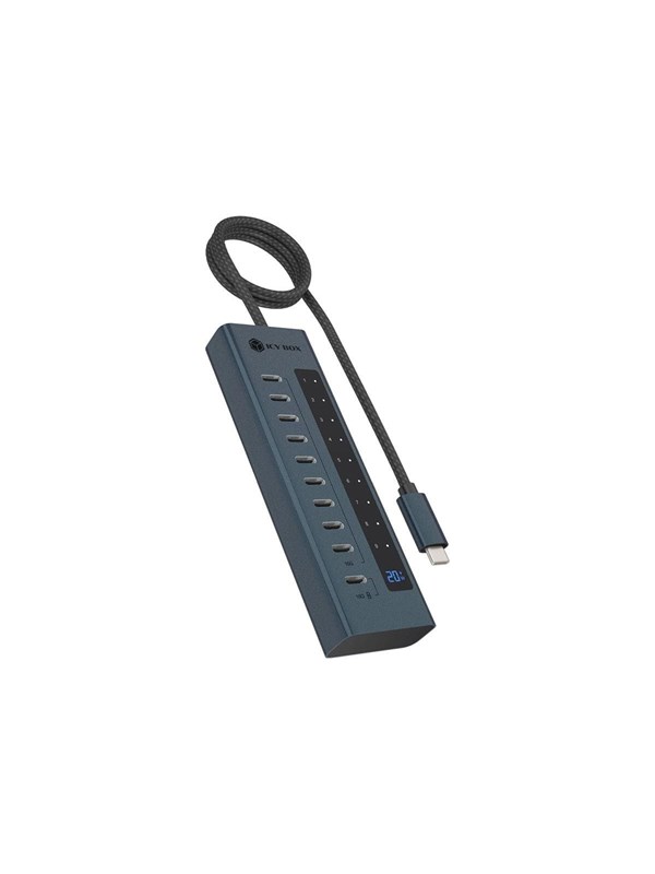 ICY BOX IB-HUB1450-C31 - hub - 10 ports USB Hub - 10 porte - Blue
