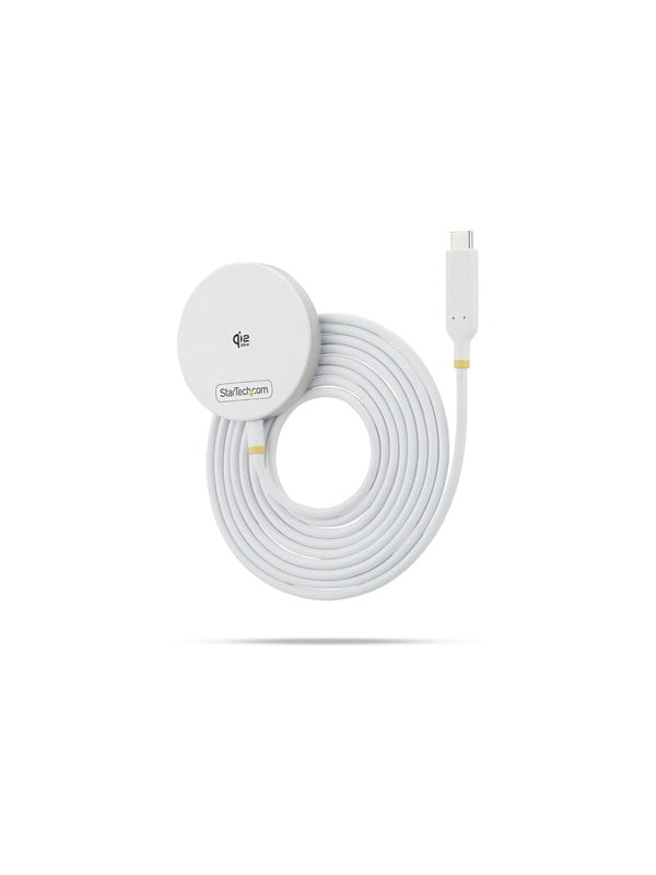 StarTech.com Startech wireless charging pad - Qi 2.2 magnetic with USB-C tethered cable MagSafe - 25 watt