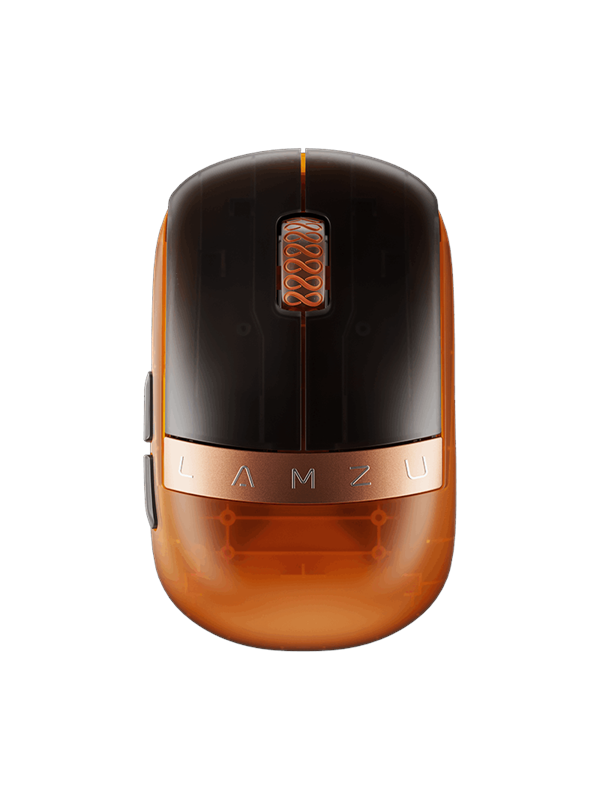 Lamzu Orcus Orange - Gamingmus - Optic - 5 knappar - Orange