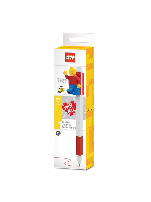 Euromic 4003075-52602 Gelpenna, 1 st. RÖD, förpackad i färglåda med minifigur.