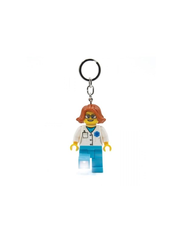 LEGO 4006036-LGL-KE185H ® IKONISK, KVINNLIG LÄKARE Nyckelring med LED-lampa
