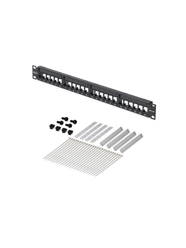 StarTech.com Startech blank keystone patch panel - 1U - 19" - for RJ45 - TAA Compliant