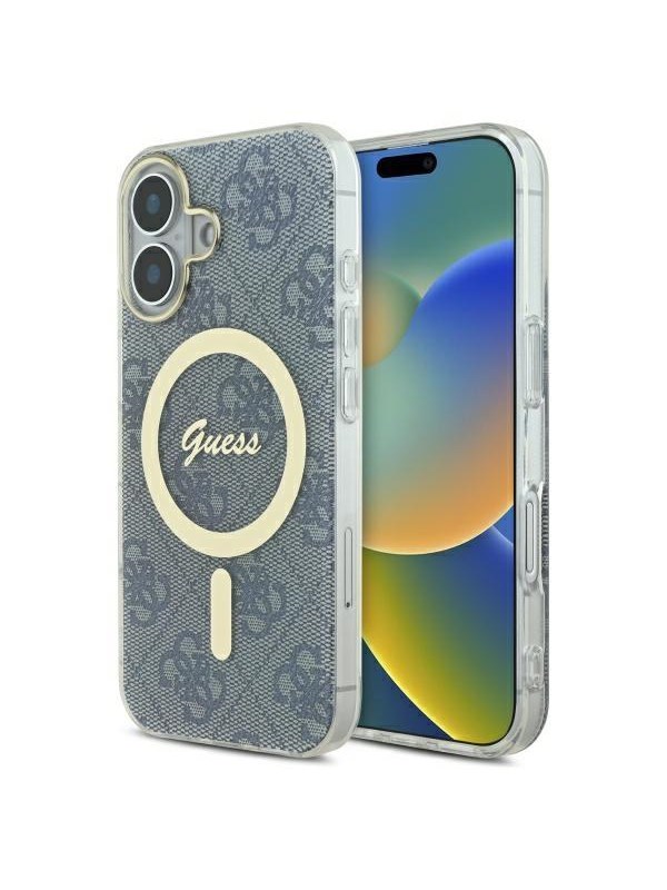 GUESS IML 4G MagSafe Case for iPhone 16 - Blue