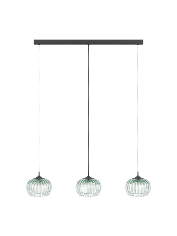 EGLO ALAMITO LÅNGBORD L770 CCT 3L SVART STRUKTUR/GRÖN/KLAR