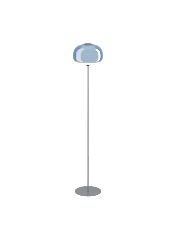 EGLO BELOMONTEJO GOLVLAMPA H1575 E27 FOTBRYTARE. KROM/VIT/BLÅ