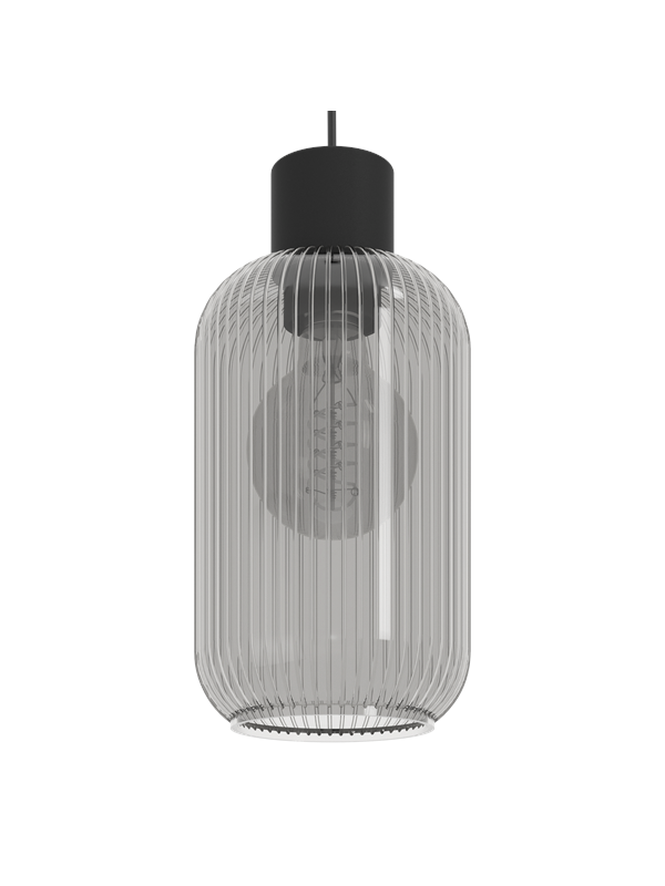 EGLO DASMINA PENDELLAMPA Ø:130 E27 SVART/SVART-TRANSP.