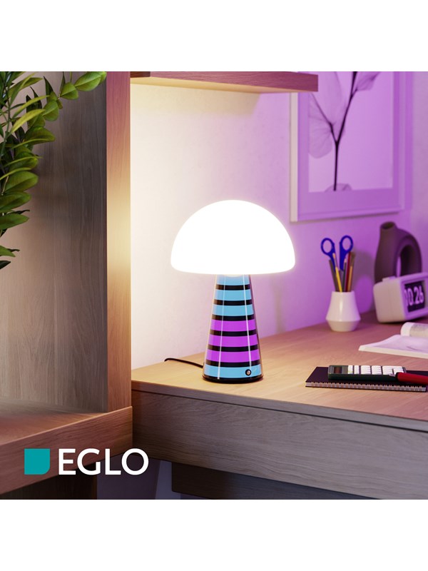 EGLO PULSE BORDSLAMPA H285 RGBW TOUCH SVART/VIT