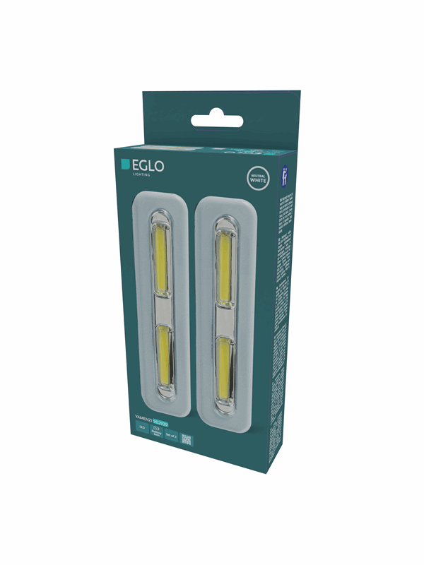 EGLO YAMENZI UNDERSKÅP BATTERI L178 2 ST M/BRYTARE IP65 SILVER