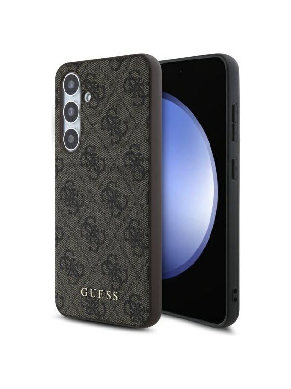 GUESS GUHCS24FEG4GFBR S24 FE S721 brown/brown hardcase 4G Metal Gold Logo