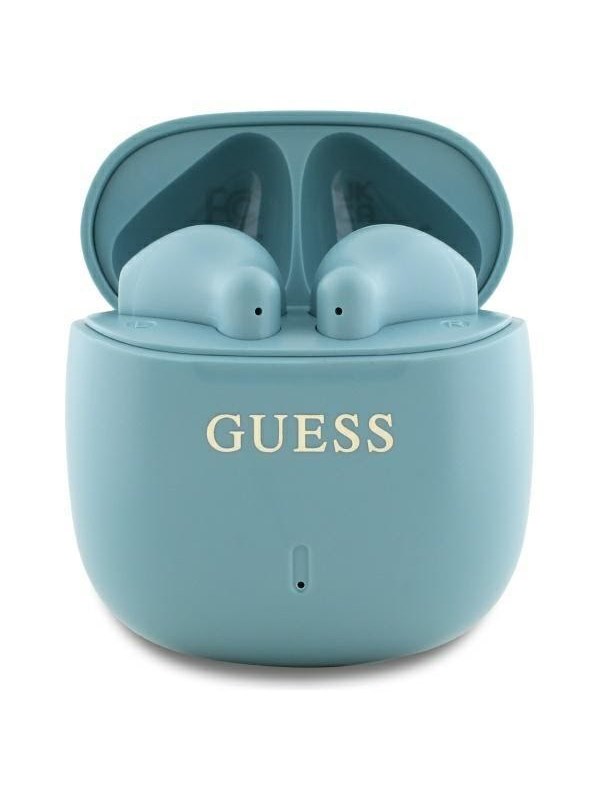 GUESS Bluetooth headphones GUTWSJ14ESGQ TWS + docking station turquoise/turquoise Printed Classic Logo