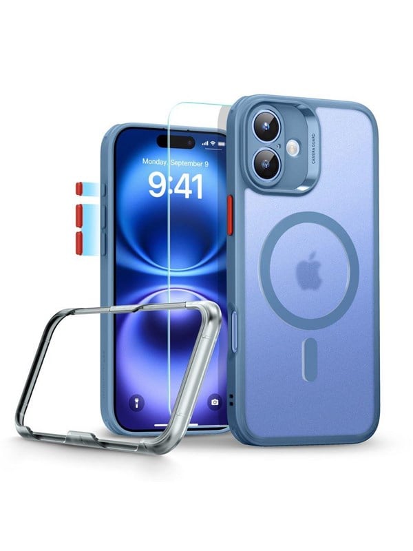 ESR Classic Pro Set Halolock MagSafe case for iPhone 16 - blue