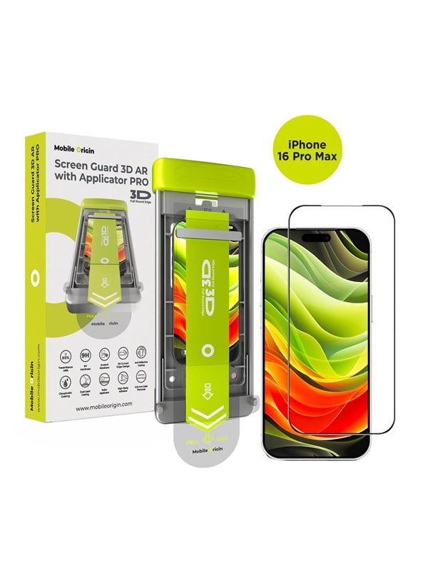 Mobile Origin Screen Guard 3D AR with Applicator PRO iPhone 16 Pro Max
