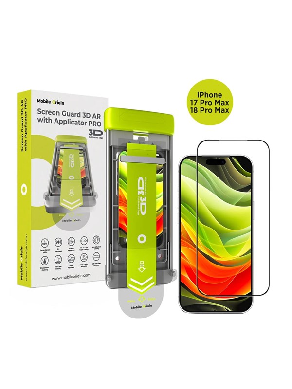 Mobile Origin Screen Guard 3D AR with Applicator PRO iPhone 17 Pro Max