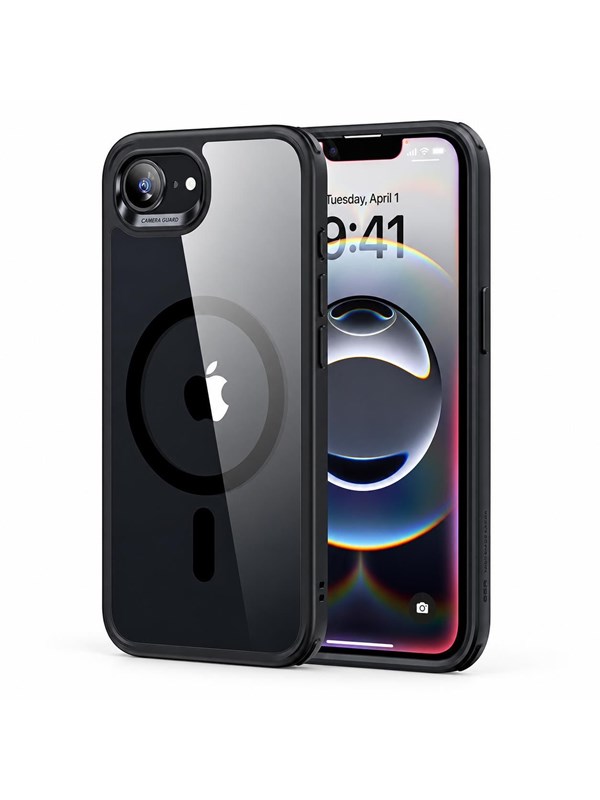 ESR Classic Hybrid Halolock MagSafe Case for iPhone 16e / 17e - Transparent-Black
