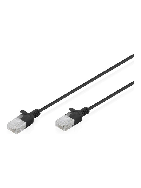 DIGITUS patch cable - 30 cm - black - Svart