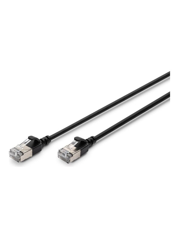 DIGITUS patch cable - 30 cm - black - Svart