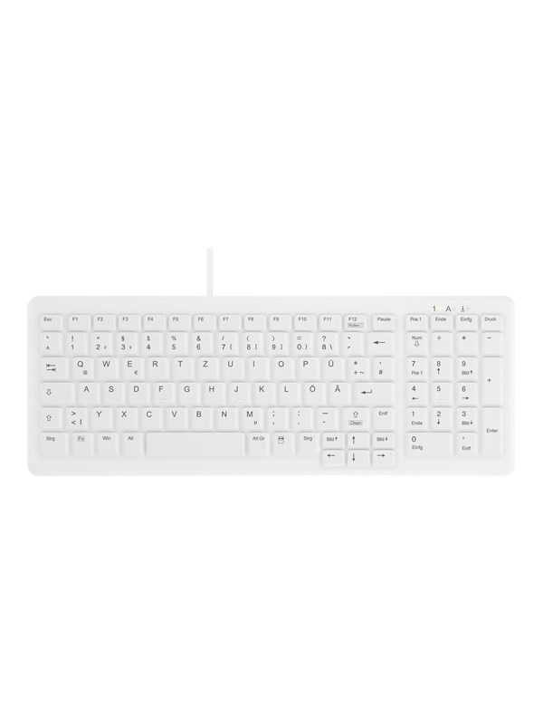 Cherry Contour Active Key MedicalKey ClassicClean AK-C7000 - keyboard - medical hygienic design compact - German - white Input Device - Tangentbord - Tysk - Vit