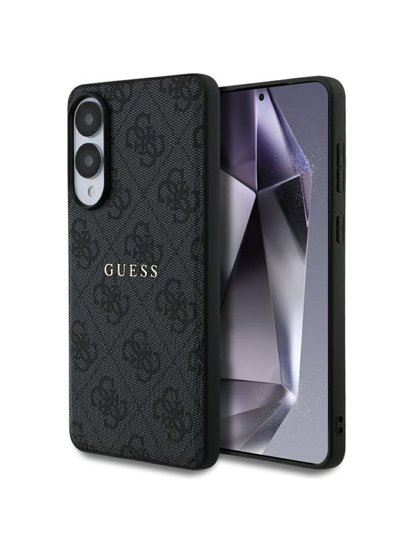 GUESS 4G Ring Classic Logo MagSafe Case for Samsung Galaxy S25 Edge - Black