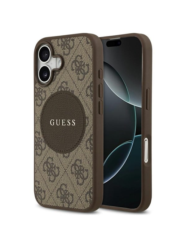 GUESS 4G Circle Classic Logo MagSafe case for iPhone 17 - brown