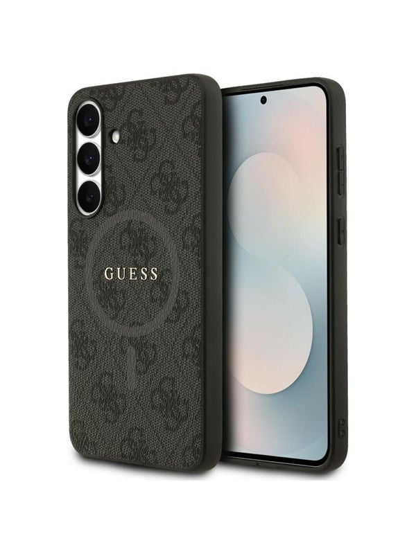 GUESS 4G Ring Classic Logo MagSafe case for Samsung Galaxy S25 FE - black