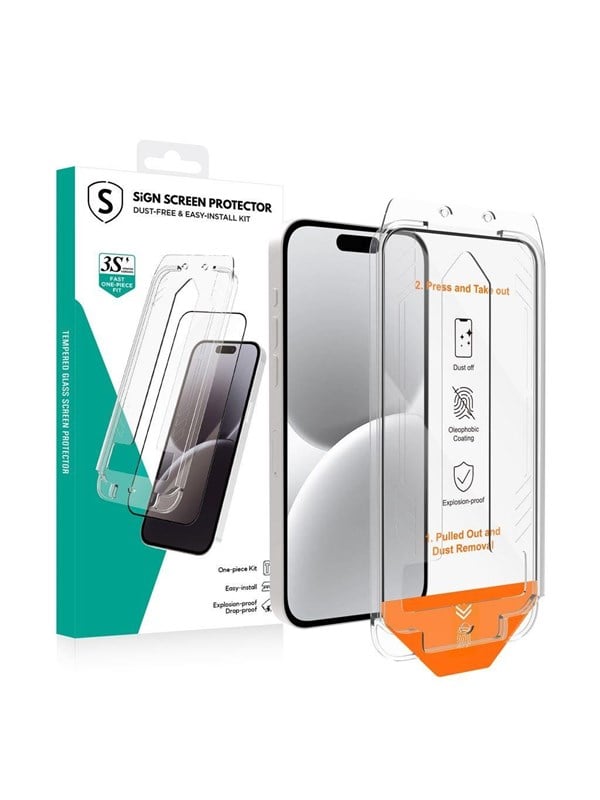 SiGN Screen Protector iPhone 14 Pro - EZ Apply with dust free applicator