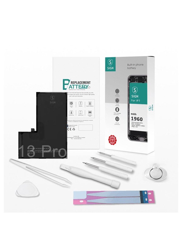 Produktfoto för SiGN Komplett Kit för Batteribyte - iPhone 13 Pro