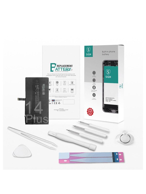 Produktfoto för SiGN Komplett Kit för Batteribyte - iPhone 14 plus
