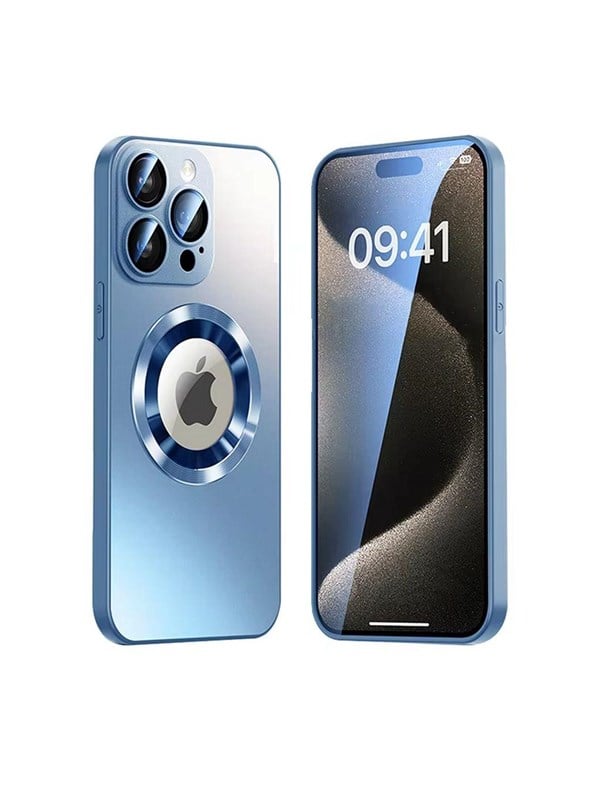 SiGN Magnetic Case iPhone 17 Pro Max with lens protector and logo view - Blue