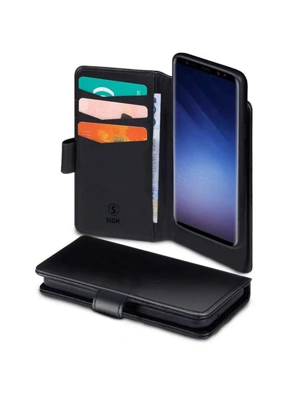 SiGN Wallet Cover 2-in-1 for Samsung Galaxy S25 Plus - Black