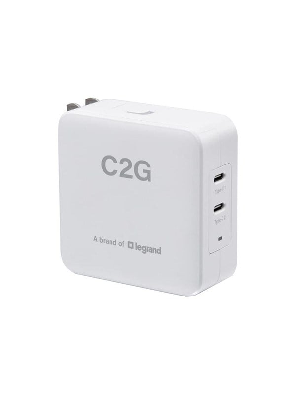 C2G power adapter - dual - USB-C - 65 watt