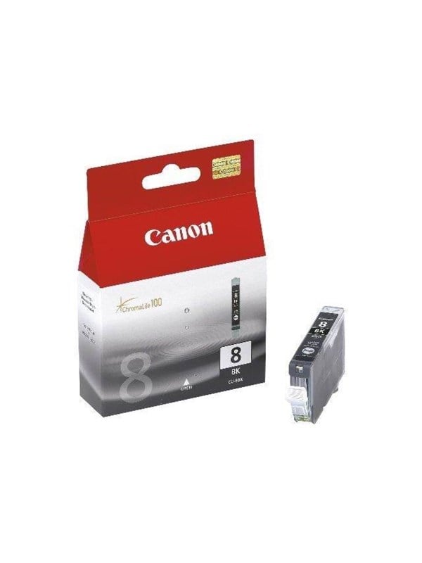 Produktfoto för Canon Bläckpatron, PIXMA CLI-8 BK, 0620B001, ChromaLife100, svart, singelförpackning