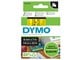 Papper, Fotopapper & Etiketter - DYMO D1 tejp, 6 mm x 7 m kassett, svart på gul - 43618